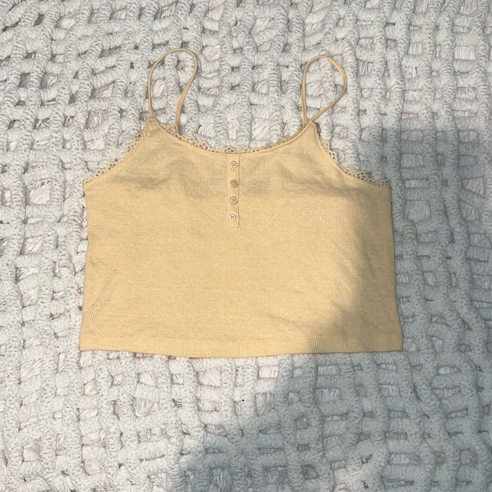 (M) Pacsun Yellow Crop Tank-Top